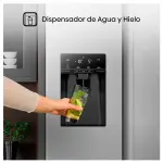 Hisense Refrigerador side by side de 19cuft con dispensador rs19w6